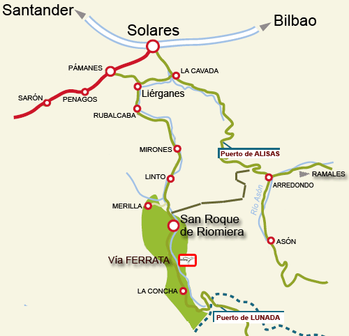 Acceso a San Roque de Rio Miera